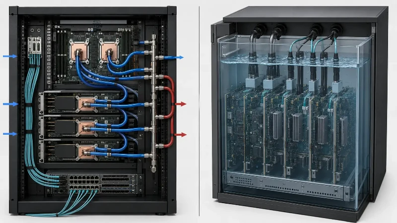 Direct-to-chip and immersion cooling cabling comparison Direct-to-chip and immersion cooling cabling comparison